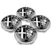 SANNIS 4 Pezzi Coprimozzi per Alfa Romeo Mito 147 156 159 166 50mm, Coprimozzo Centrale Mozzo Ruota Auto Tappi Coprimozzo Coperchio Centrale Centro Cerchi Copriruota