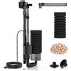 hygger Elettrico Filtro Acquario,Quiet Power Spugna Filtro per Acquario,Fish Tank Filter con Sfere Ceramica for up to 75L Breeding Fry Betta Shrimp Tank (S)