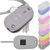 mt key Key Soft Case Cover per copri-chiave Cover protettiva in silicone Grigio per Peugeot 208 508 Traveller Spacetourer 308 II 301 2008