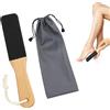 JRSHIRLEYLTD Lima per calli per pelle indurita o secca, raschietto per piedi in legno, strumento per lima per pedicure con tasca in tessuto impermeabile per raschietti pelle morta