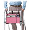 supregear Borsa per Sedia a Rotelle con Portabicchieri, Borsa per Girello Resistente All'acqua Cestino Accessori per Camminatore Pieghevole per Sedie a Rotelle, Deambulatori, Scooter, Rosa