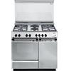 De'Longhi SEX8542NEDM - Cucina a gas con forno, 86x50 cm, colore Inox, Classe energetica A