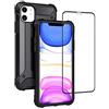 Gerutek Custodia per iPhone 11 con [protezione schermo vetro temperato],Cover Antiurto per iPhone 11+Pellicola salvaschermo, Custodia protettiva silicone Robusta Militare per iPhone 11 Cover,Nero