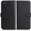 DENDICO Cover per Galaxy A32 4G, Premium Portafoglio PU Custodia in PU Pelle, Flip Libro TPU Bumper Caso per Samsung Galaxy A32 4G, Nero