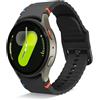 Coiwxmoi 20mm Cinturino per Samsung Galaxy Watch 7/6 / 5/4 40mm 44mm/6 4 Classic 43mm 47mm 42mm 46mm/Watch 5 Pro 45mm, Sportivi Regolabile Cinturini Morbido Silicone Ricambio per Uomo Donna, Nero