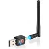 Romicta Adattatore WiFi USB MT7601, fino a 150 Mbps (2.4GHz) con antenna rotante ad alta guadagno - Compatibile con PC, portatili, decoder e ricevitori DVB