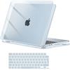 MOSISO Custodia Compatibile con MacBook Air 13 Cover M5 M4 M3 M2 2026 2025 2024 2023 2022 A3449 A3240 A3113 A2681, Case per MacBook Air 13,6'' display Liquid Retina&Copritastiera, Celeste Cristallo