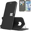 OXYN Cover Compatibile per Samsung Galaxy S7 Edge, Chiusura Magnetica Full Protection Wallet Case Flip Custodia Libro per Carta Credito Simil Pelle TPU Interno Funzione Stand Supporto (Nero)