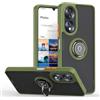 UPLAI Cover per Honor 90 5G, Ultra Sottile Antiurto Custodia con Supporto Magnetico Squillare, PC + Morbido TPU Bumper Moda Glassato Caso.(Army Green)
