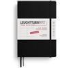 LEUCHTTURM1917 372627 Agenda settimanale Medium (A5) 2026, 18 mesi 07.2025-12.2026, Copertina rigida, Nero, Tedesco