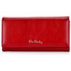 Pierre Cardin 06 Italy 100, Portafoglio Donna Grande, Rettangolare, 2 Portafogli, 3 scomparti separati, 9 Slot per schede, Clip Chiuso, Pelle Naturale, Rosso, 9,5 x 18,5 x 3,5 cm, rosso