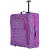 Flight Knight 56x45x25 cm Valigia Leggera Dimensione Massima Per easyJet, British Airways, Jet2, Iberia E Tanti Altri! Trolley Bagaglio A Mano 56x46x25 cm Grande Bagaglio Da Stiva 2 Rotelle.