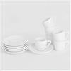 Holst Porzellan CF 008 Set di 12 tazze da caffè in porcellana, 0,06 l, ConForm UTA, 12 pezzi, per 6 persone, bianco, 11 x 6 cm