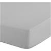 Eurofirany - Lenzuolo con angoli elasticizzati 160 x 200 cm - Lenzuolo con angoli elasticizzati in cotone, resistente - Per materassi spessi 30 cm di profondità - Molti colori, argento