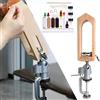 HEYOUTH Strumenti per Cucire Supporto in legno Regolabile,Cucitura a Mano Craft Cucito Pony Horse Strumento,morsetti in pelle e clip da lavoro in pelle,29pcs 360°in qualsiasi direzione per DIY Cucito Cucitura