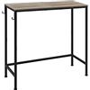 NOVIMANGO NORCEESAN - Tavolo consolle sottile in metallo, per corridoio, ingresso, moderno, piedini regolabili, colore marrone vintage e nero, design industriale, soggiorno, corridoio, 30Px80Lx80H