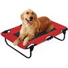VIRSUS Lettino per Cani Pieghevole 6367, Misura 75x52x17 cm, Brandina in Tessuto con Rete Traspirante, Struttura Tubolare in Metallo Diam.19 mm, Letto per Animali Piccola e Media Taglia (Rosso)