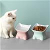 Navaris Set 2 Ciotole per Gatti Rialzate Ceramica - Ciotola Gatto Rialzata Ceramica - Scodelle Rialzate per Cani e Gatti - Ciotole Gatto Design Moderno - Verde Pesca