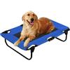 VIRSUS Lettino per Cani Pieghevole 6367, Misura 75x52x17 cm, Brandina in Tessuto con Rete Traspirante, Struttura Tubolare in Metallo Diam.19 mm, Letto per Animali Piccola e Media Taglia (Blu)