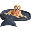 LELEFIDO Cuccia ortopedica XXL per cani con cuscino - Comodo divano per cani in memory foam, fodera rimovibile e lavabile - Cuccia per cani di grossa taglia, durevole e accogliente