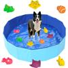 Recitem Piscina pieghevole per gatti con acqua di pesce, altezza 10 cm, diametro 30 cm, giocattolo per piscina portatile, giocattolo per gatti, giocattolo interattivo, piscina per cani