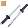 SKIR'CO Confezione da 50 rivetti ciechi verniciati, 4,0 x 14 mm, testa a cupola, DIN 7337, rivetti in alluminio, rivetti pop (50, grigio antracite RAL 7016)