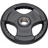 JK Fitness Diamond, Disco GHISA OLIMPIONICO GOMMATO Tri-Grip Foro Ø50 mm da 15 kg Unisex Adulto, Nero, Taglia Unica