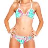 TBOUOBT Costumi da Bagno Bikini a Due Pezzi da Donna Costumi da Bagno Costumi da Bagno,Ciao Estate Fiore di Fenicottero Rosa