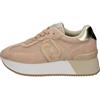 Liu Jo Jeans Liu Jo BA4081 Dreamy 02 Papaya-Light Sneakers Sportive per Donna in Nabuk e Tessuto con Zeppa Alta (Papaya/Light, 35)