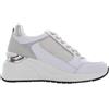 Lumberjack Siria SWI6312 White Sneakers per Donna in Pelle e Tessuto con Zeppa e Lacci (Taglia 39)