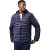 YuanDiann Uomo Autunno Inverno Caldo Trapuntato Giacca con Cappuccio Taglia Grossa Casual Leggero Antivento Giubbotti Piumino Cotone Imbottito Cappotto Blu Scuro 5XL