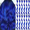 LUCKSWET Extension colorate per capelli con clip per ragazze, 52 cm, colorate ricci ondulati, per feste, accessori per capelli, accessori per capelli da donna (12 pezzi blu)
