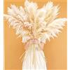 Bannifll 115cm Decorazione Alta di Erba di Pampa Naturale con 10 steli. Perfetta per Matrimoni, Feste, Decorazione di Stile Contadino e Boho in Casa.
