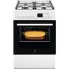Electrolux LKK640200W Cucina Gas 4 Fornelli 1 Elettrico da Bianco