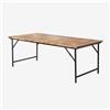 SKLUM Tavolo da Pranzo Rettangolare Pieghevole in Legno di Mango e Metallo (200x100 cm) Fer -