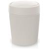 Inbagno Pattumiera Bagno con Coperchio Basculante, capacità 4,2 Litri, Colore Beige in plastica, Linea Ring