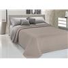 CapitanCasa Copriletto Piquet Leggero Estate 100% Cotone Made Italy Fantasia Dublino Matrimoniale Beige