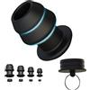 AMAZBEE Butt Plug cavo con cappuccio Dilatatore anale in silicone BDSM Giocattoli sessuali gay Allenatore della prostata Espansore vaginale Dilatatori rettali Speculum per clistere (S,1)