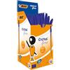 BIC Penne Blu a Sfera, Cristal Original Fine, Punta Fine (0.8 mm), Confezione da 50 Penne, Fornitura per Cancelleria Scuola