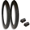 ECOVELO COPPIA 2 1/4-17 COMPATIBILI CON PIAGGIO CIAO PNEUMATICI GOMME COPERTONI VINTAGE + 2 CAMERE D'ARIA TR4 MOTO