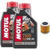 Generico Kit Tagliando Filtro Olio Originale Benelli + Compatibile Con Motul 7100 10W40 2LT Per IMPERIALE 400
