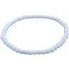 OPAL_WORLD Braccialetto elastico in agata bianca naturale, 6 mm, con perline dal taglio liscio, per uomini e donne. |OP_STRETCH_09236, 6.5 INCH (16.50 CM), Gemma, Agata bianca