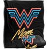LOGOVISION Wonder Woman Movie Wonder Mon Neon Coperta super morbida al tatto setoso - 152 x 127 cm