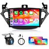 Hodozzy 4GB+64GB Android Autoradio per Opel Corsa 2015-2019/Opel Adam 2013-2016 Carplay Android Auto Wireless, Hodozzy 9 Pollici Touch Screen Auto Stereo 2 Din GPS WiFi, Bluetooth, DSP, FM/RDS+Retrocamera