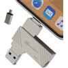 Somony Chiavetta usb c 256gb,Pen Drive 3.0 Photo Stick for phone, Android mobile pad, USB C alloggiamento in metallo e girevole, Unità flash,Chiavetta usb per Smartphone(Argento, 256GB)