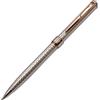 Grifos - Penna a sfera Argento Massiccio 925 - Personalizzabile - Incisione grano d'orzo - Particolari Placcati in oro rosso - Vero gioiello artigianale - Made in Italy