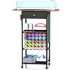 Yitexin Tavolo per lavori artigianali con contenitore 30 porta rotolo in vinile e cassetto, carrello portaoggetti compatibile con macchine Cricut, organizer