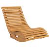 Outsunny Sedia a Dondolo da Giardino a S con Seduta Ergonomica, in Legno di Abete e di Pino, 130x60x60 cm|Aosom