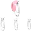 MKGMYGZ Male Silicone Chastity Cage Clip Sissy Small Chastity Devices BDSM Sex Flat Cock Cage for Sexual Adult (Pink)