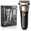 Mapille Rasoio Barba Elettrico Uomo, Rasoio Elettrico Barba con Regolabarba Pop-Up Trimmer, Display Digitale di Potenza, Wet & Dry Foil Shaver, Rasoio Elettrico a Lamina da Uomo Ricaricabile